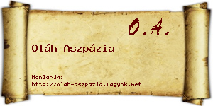 Oláh Aszpázia névjegykártya